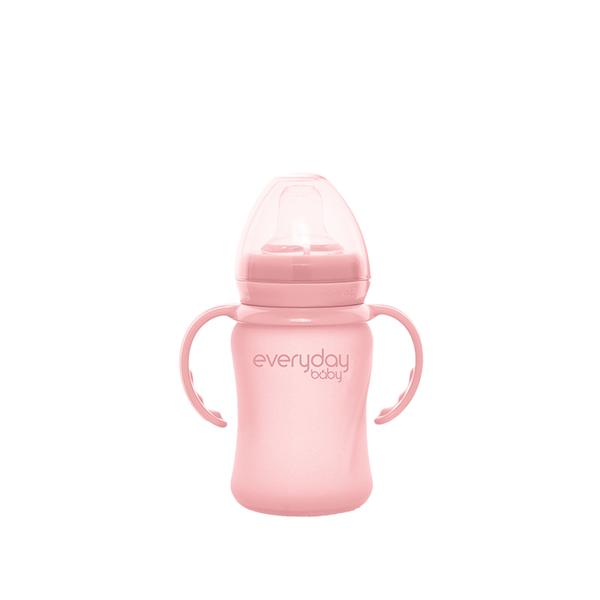 everyday Baby Szklana butelka dla niemowląt Heathy+ Sippy Cup, 150 ml w kolorze różowym