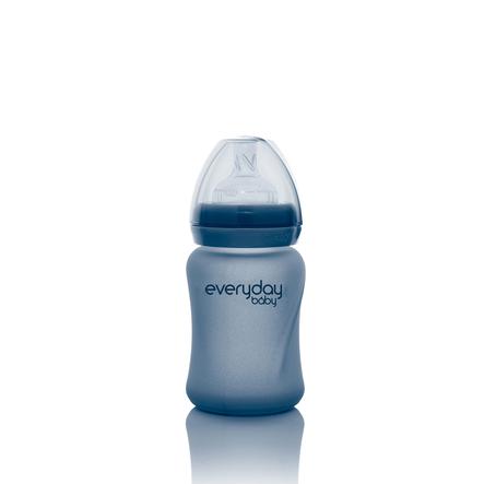 Everyday Baby Biberon Heathy Capteur De Temperature Verre 150 Ml Blueberry Roseoubleu Fr