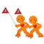 BEACHTREKKER Streetbuddy Warnfigur für mehr Kindersicherheit - orange 2er Set
