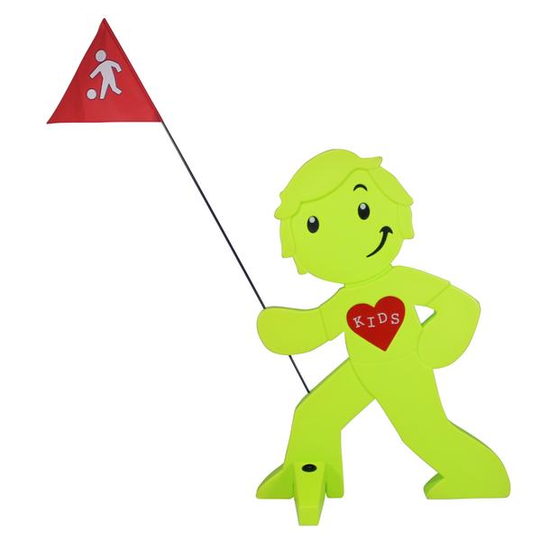 BEACHTREKKER Street buddy Figurka ostrzegawcza dla większego bezpieczeństwa dzieci - zielona