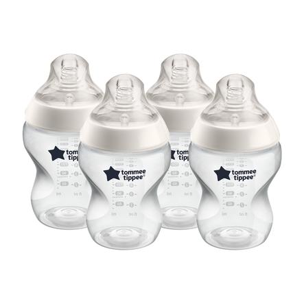 Tommee Tippee Handliche Baby Flasche mit Sauger für langsamen Nahrungsfluss NEU 