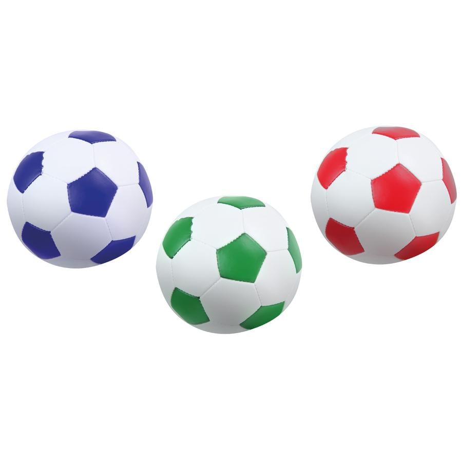 LENA ® Mjuka fotbollar set med 3 färgade 10 cm