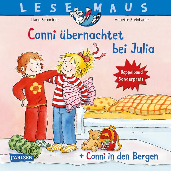 CARLSEN LESEMAUS 207: "Conni übernachtet bei Julia" + "Conni in den Bergen" Conni Doppelband