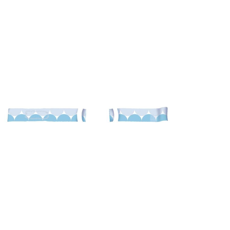 chicco Schnullerband mit Saugerschutz, Clip und Klettband in blau