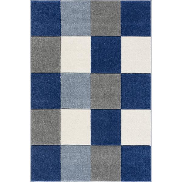 Tappeto da gioco LIVONE e tappeto per bambini Happy Rugs - Checker board blu, 160 x 230 cm