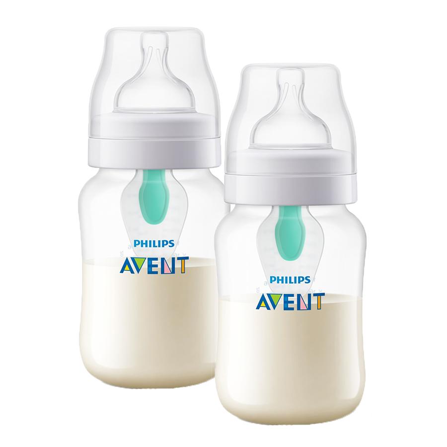Philips Avent Anti-colic-flaska SCF813/14 inkl. AirFree-ventil, 260 ml, 2 st, transparent