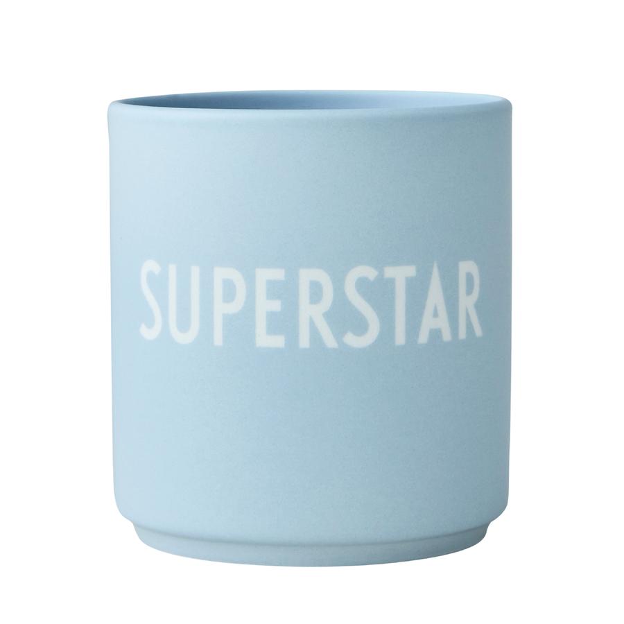 Design Letters Favorite Cups, porcelænskrus med lasergravering, blå, 250 ml