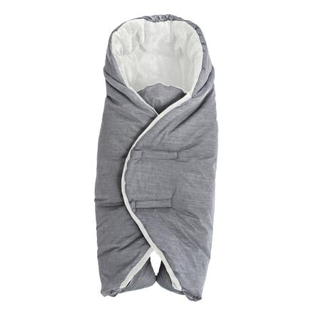 Altabebe Vinteråkpåse för bilbarnstol och babyskydd Ljusgrå- White tvätt 74 x 34 cm