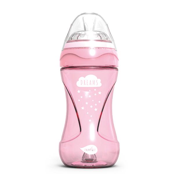 nuvita Baby Bottle Anti - Colic Mimic Cool! 250ml vaaleanpunainen
