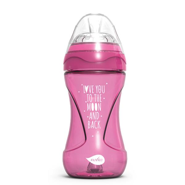 nuvita Baby Bottle Anti - Kolikk Mimic Cool! 250 ml i lilla