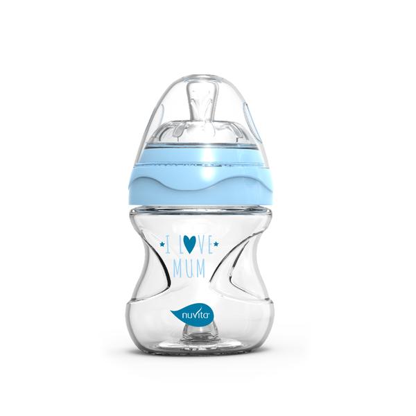 nuvita Babyflaske Anti-kolikk Mimic Collection 150ml i lyseblå