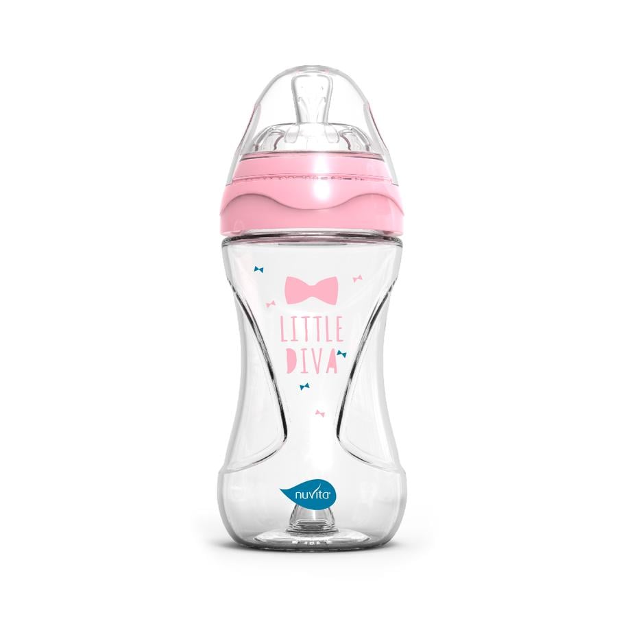 nuvita Babyflaske Anti - Colic Mimic Collection 250ml i pink