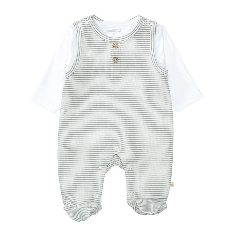STACCATO Grenouillère et t-shirt enfant rayures offwhite 