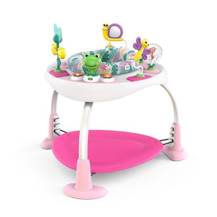  Bright  Starts  trampolína a stůl na hraní 2 v 1  Bounce Baby™ , růžová