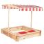 John® Sand box met water- en modderruimte en dak rood/wit