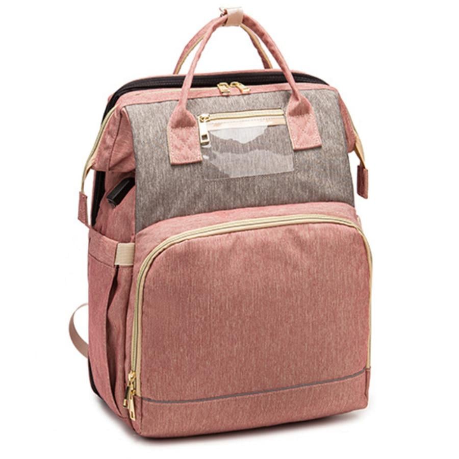 Stella Bag Premium rygsæk til at skifte tøj pink grå