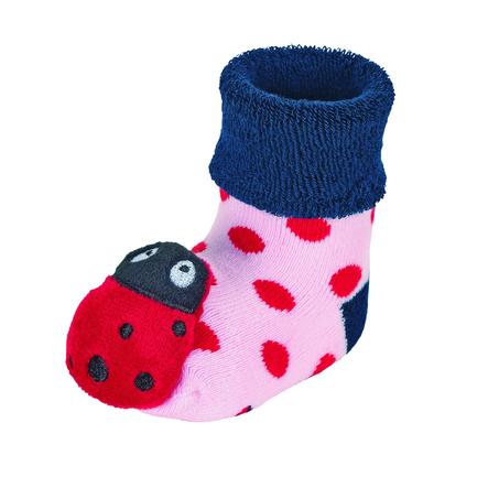 Sterntaler Baby Rattle Socks Ladybird rosa