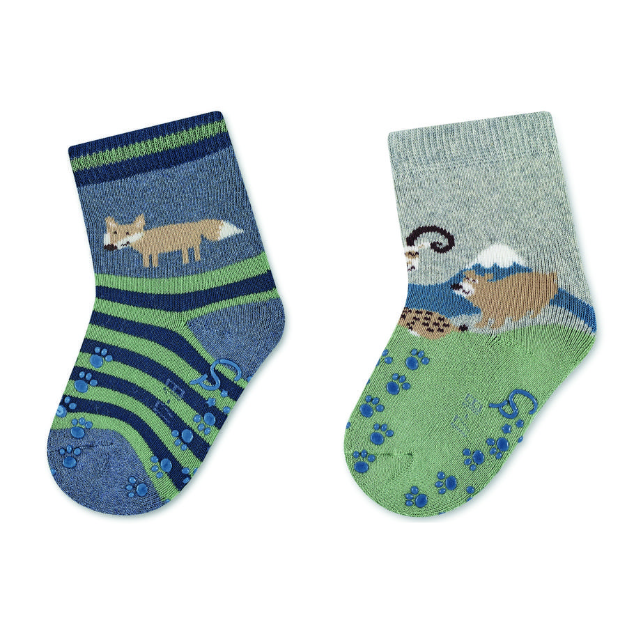 Sterntaler Chaussettes ABS double pack fox ink blue
