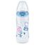 NUK Butelka dla niemowląt First Choice + Świnka Peppa z termometrem Control , 6-18 miesięcy, 300 ml, niebieska