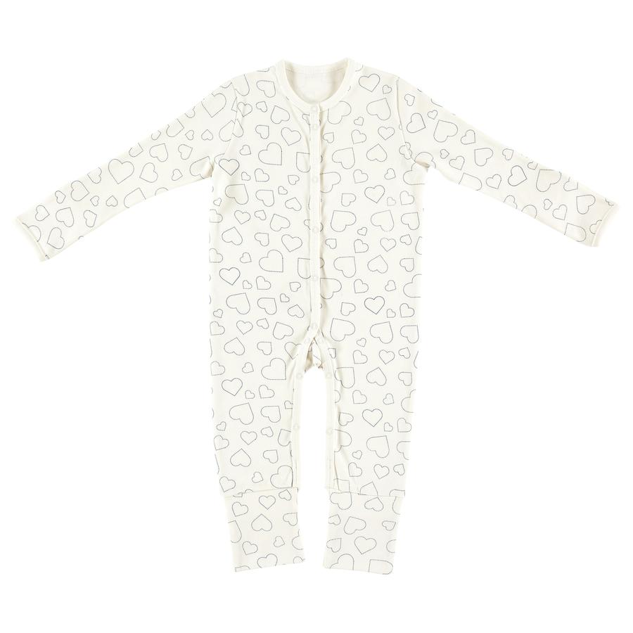 Alvi® Combinaison pyjama enfant Hearts white
