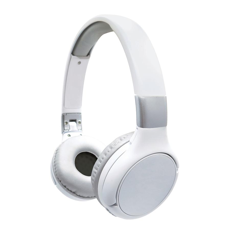 LEXIBOOK Acoustix Bluetooth® 2 i 1 foldbare kabelhovedtelefoner, hvid/sølv