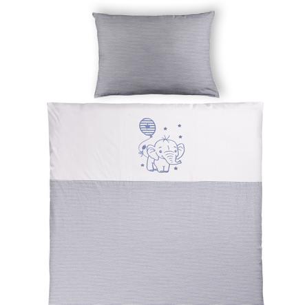 Einel Ropa de cama azul marino a rayas 80 x 80 cm 