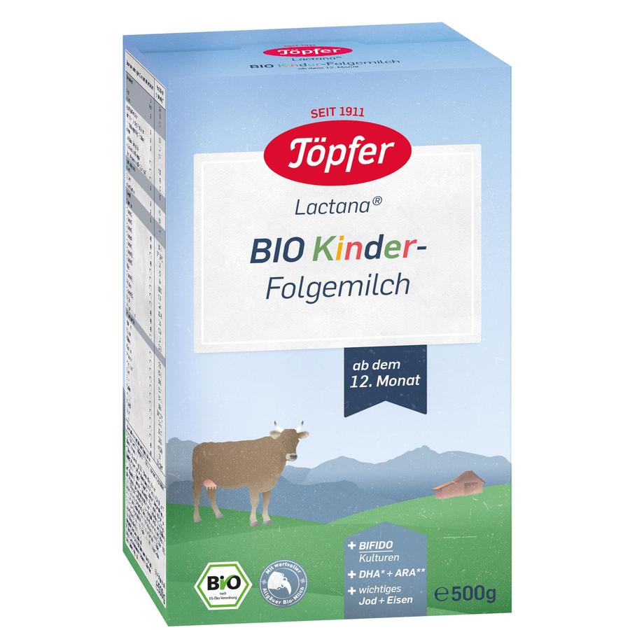 Töpfer Bio Kinder-Folgemilch Lactana 500 g ab dem 12. Monat