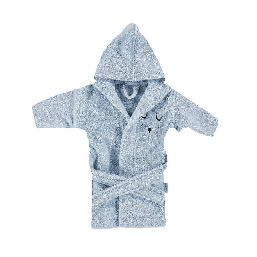 Alvi ® Badstof badjas met kap lichtblauw