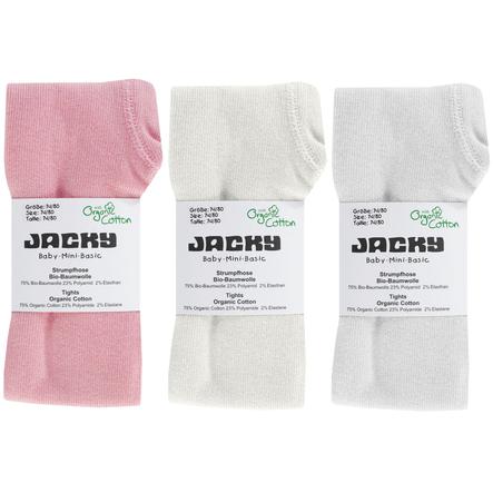 JACKY Collant 3-pack rosa/beige/grigio 