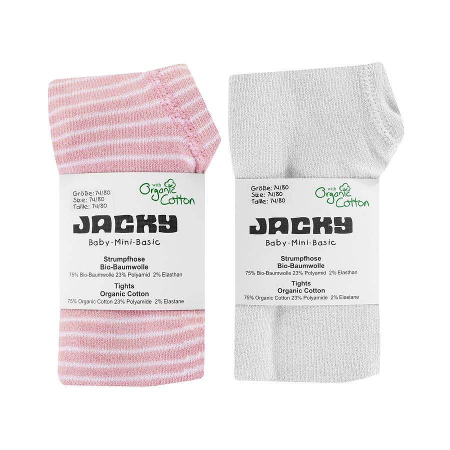 JACKY Strumpbyxor 2-pack rosa/ringel 