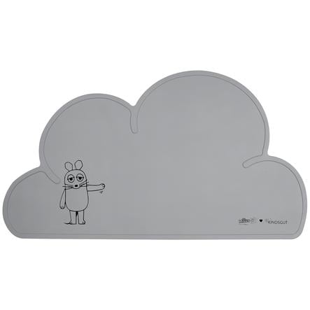 Kindsgut tovagliette in silicone a forma di nuvola grigio chiaro 