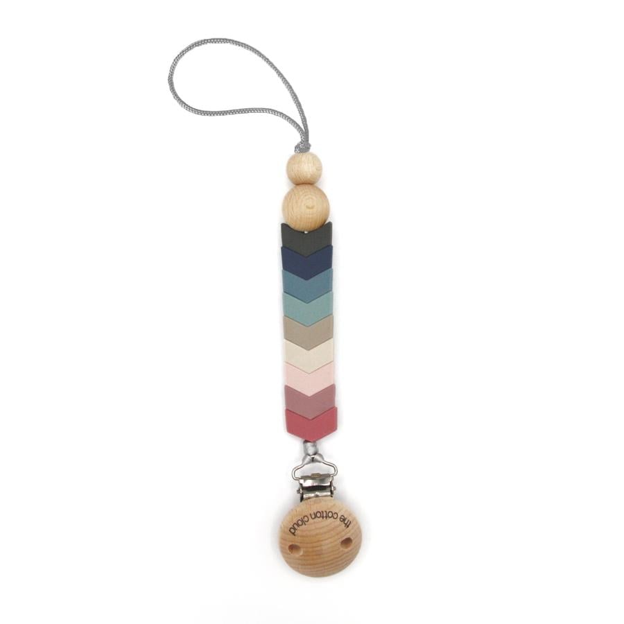 The Cotton Cloud Dummy ketting Silicone Chevron Rose