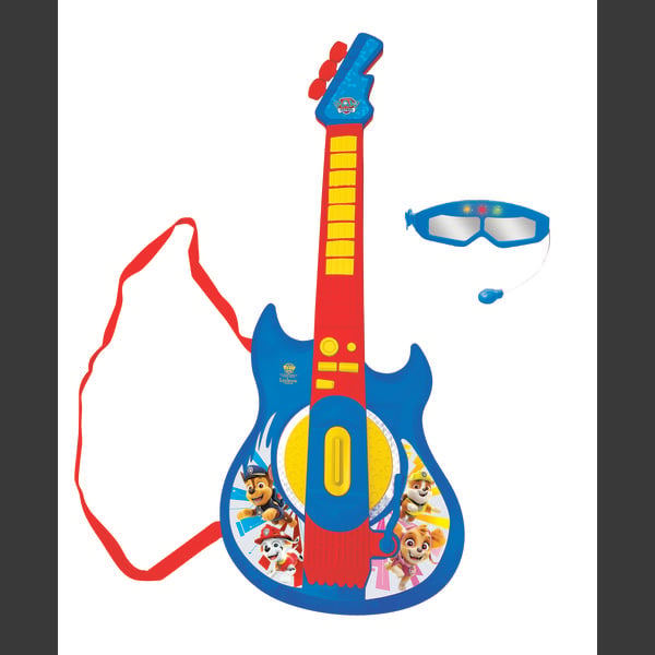 LEXIBOOK Paw Patrol elektronisk guitar med mikrofon, briller, lyd- og lyseffekter 