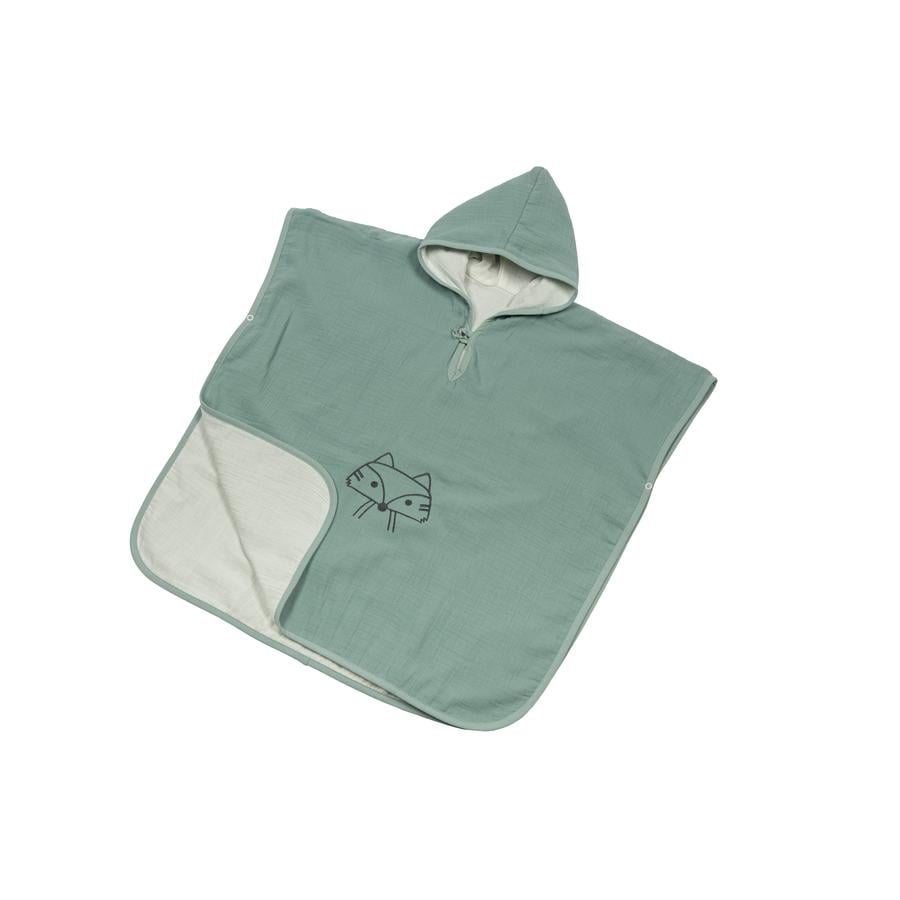 Be Be 's Collection Muslin ręcznik Poncho zielone 2-5 lat