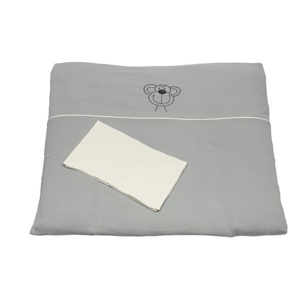 Colección Be Be 's Ropa de cama de muselina gris 80 x 80 cm
