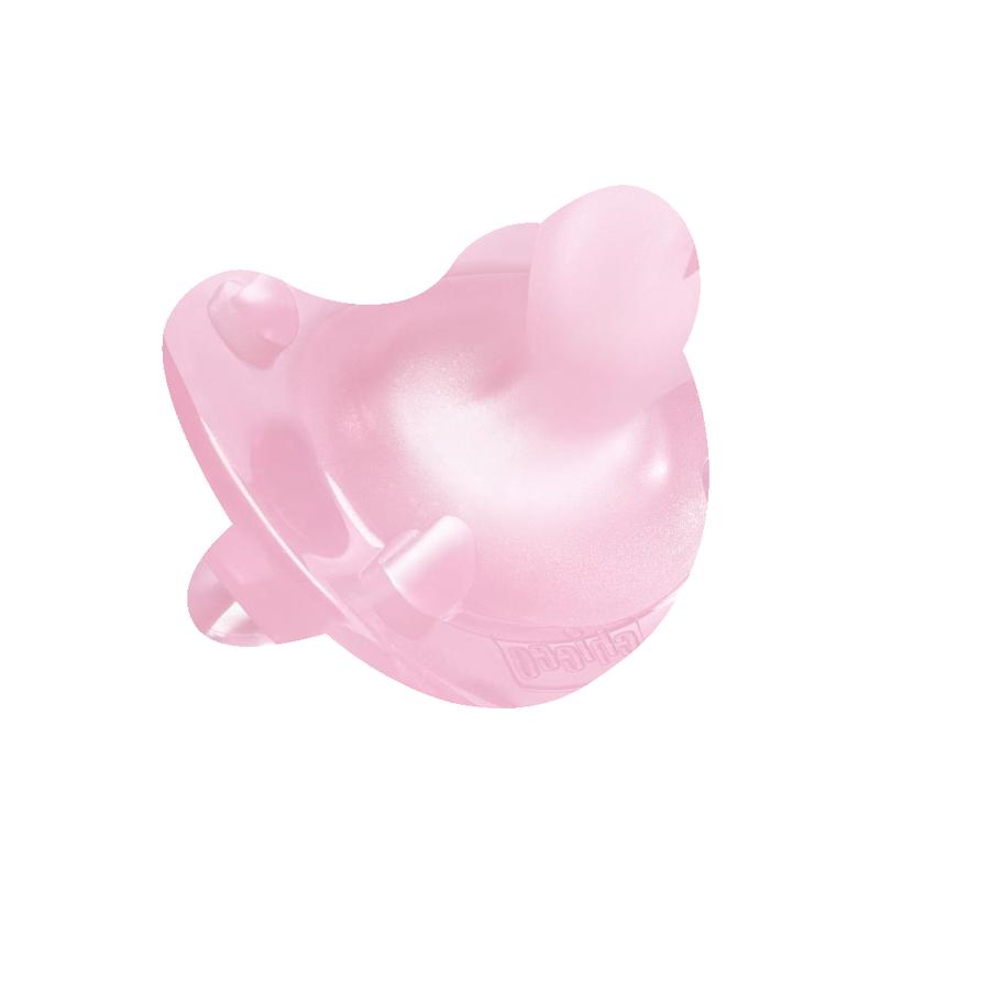 chicco Soother Physio Soft silikon i rosa 0-6 månader