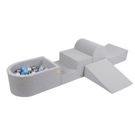 MISIOO Schaumspielplatz Mini mit 100 Bällen, grau
