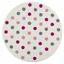 LIVONE Happy Rugs Barnmatta Confetti Round Cream Pink 160 cm