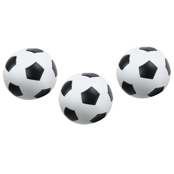 LENA ® Měkké fotbalové míče sada 3 černobílých 10 cm