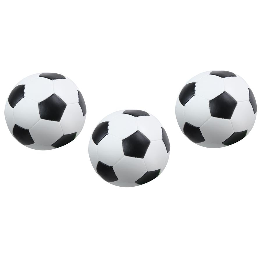 LENA ® myke fotball-baller med 3 svart og hvite 10 cm