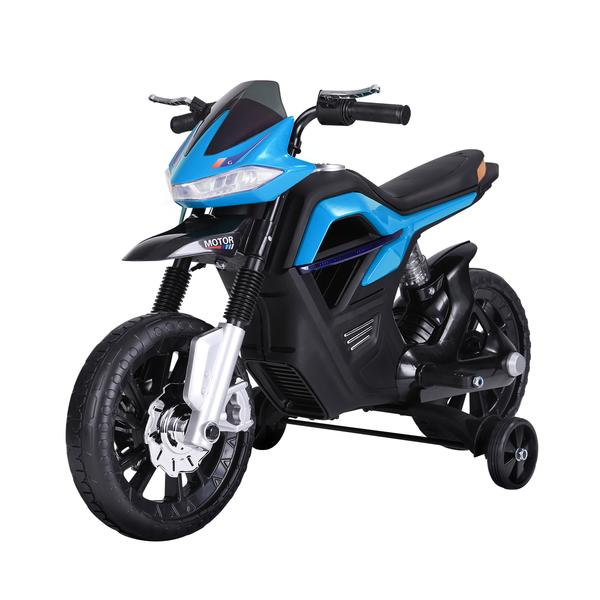 HOMCOM Elektro-Motorrad für Kinder blau