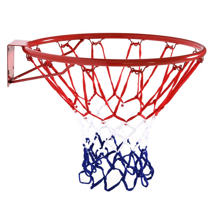 HOMCOM Basketballkorb mit Netz rot, blau, weiß