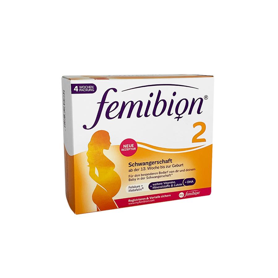 Femibion® 2 Schwangerschaft ab der 13. Woche bis zur Geburt, Packung mit 28. Tabletten
