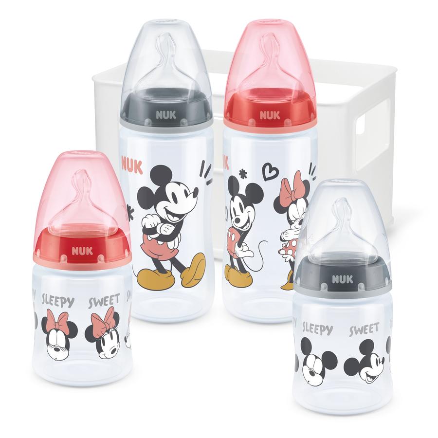 NUK Coffret naissance biberon First Choice⁺ Disney Mickey Minnie Temperature Control PP 0-6 m 150/300 ml