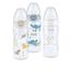 NUK Set med 3 flaskor First Choice ⁺ Temperatur Control , 300 ml blå/vit/beige