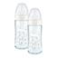 NUK Glasflasche First Choice⁺ ab der Geburt 240 ml, Temperature Control im Doppelpack weiß