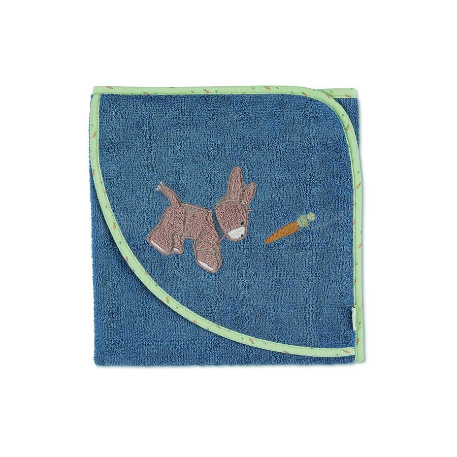 Sterntaler Badehåndklæde med hætte Emmilius medium blå 80 x 80 cm