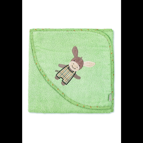 Sterntaler Badehåndklæde med hætte Emmilius lysegrønt 100 x 100 cm
