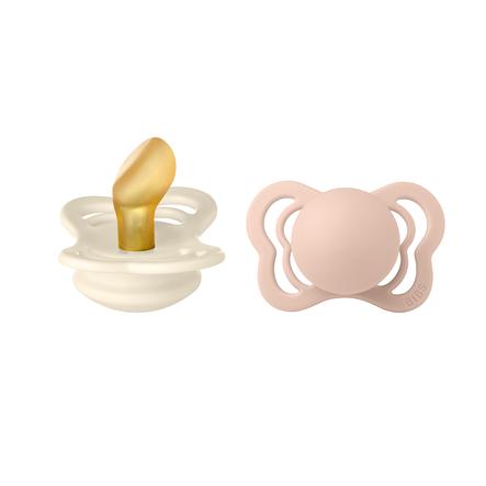 BIBS Soother Couture Ivory / Blush Latex 0-6 kk, 2 kpl.