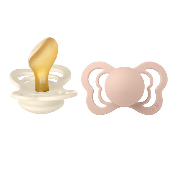 BIBS Soother Couture Ivory / Blush Latex 6-36 månader, 2 st.